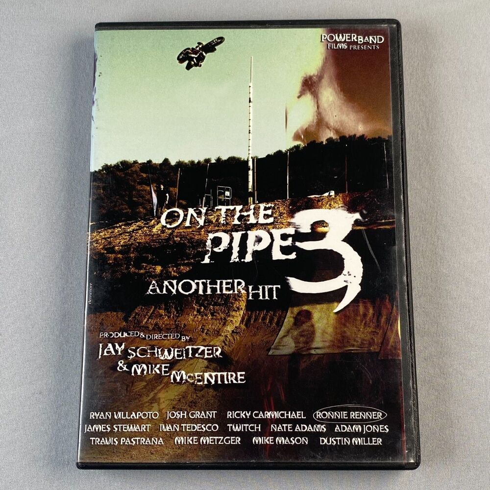On The Pipe 3 Another Hit DVD 2006 PowerBand Films Motocross FMX MX Red Bull